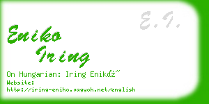 eniko iring business card